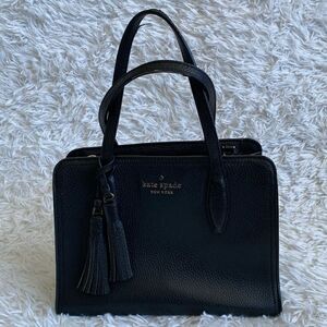 Kate Spade New York Black Leather Rowe Small Top Zip Satchel